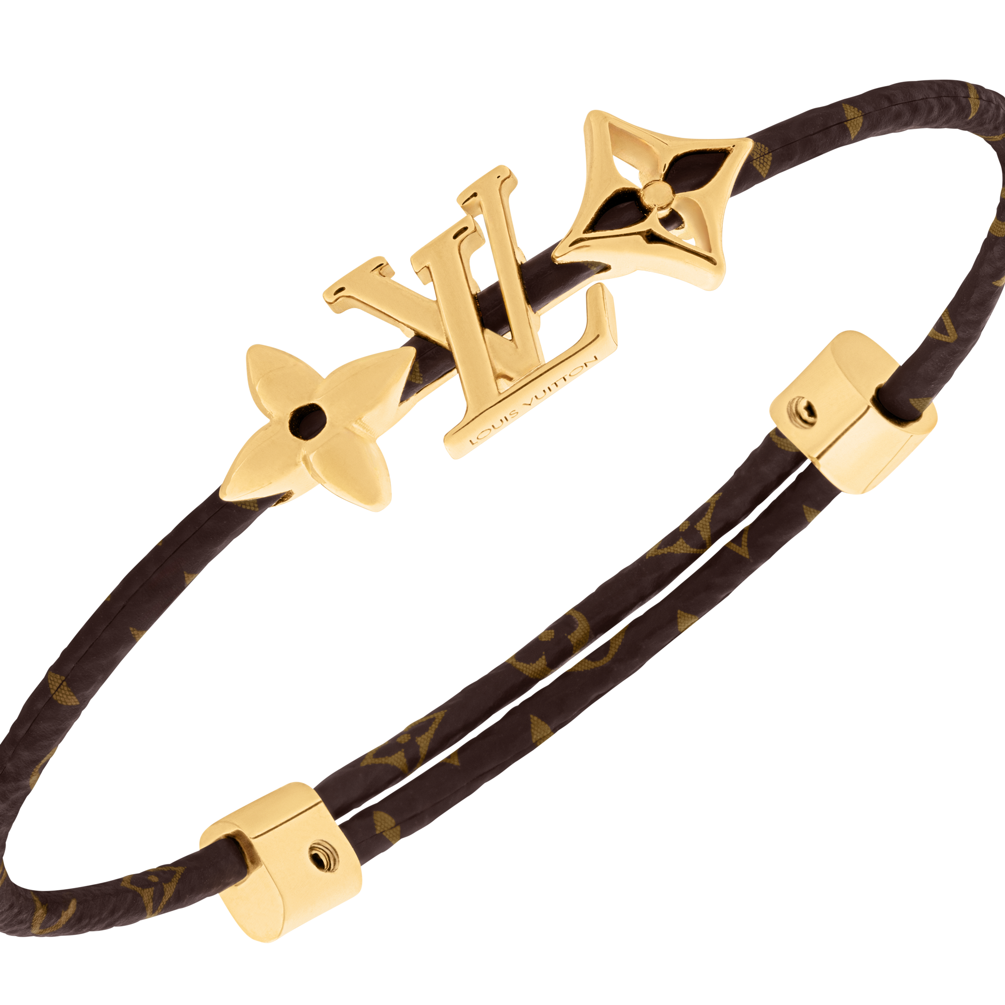 アクセサリー Louis Vuitton Bracelet Silver Lockit Beads Bracelet, Silver and Blue Polyester Cord